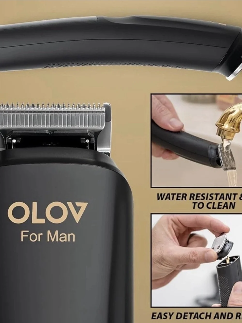 21-Piece All-In-One Trimmer & Groom Kit - Black and Gold